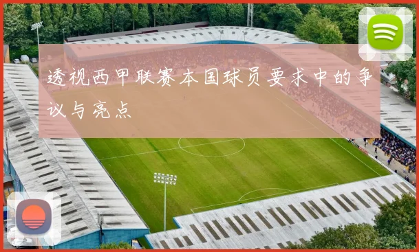 透视西甲联赛本国球员要求中的争议与亮点